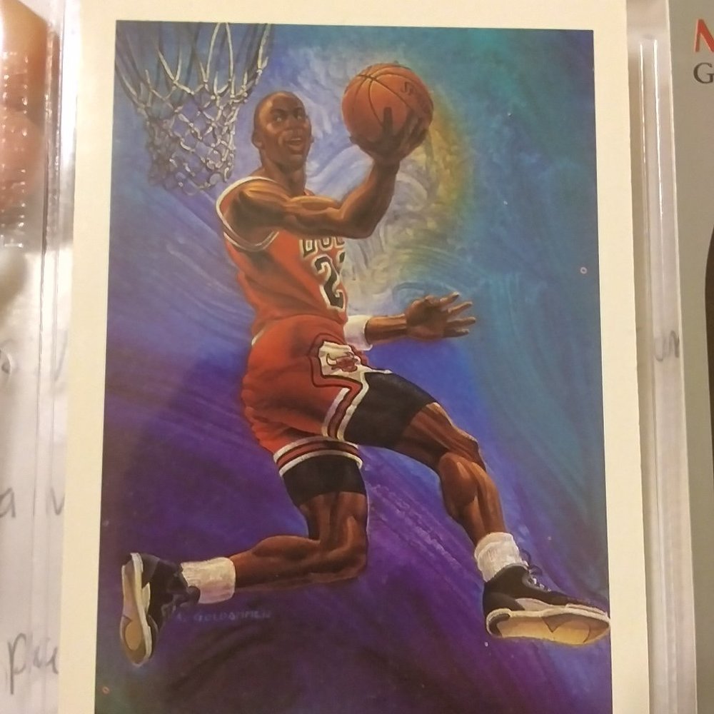 1990 Authentic Michael Jordan NBA Hoops trading card